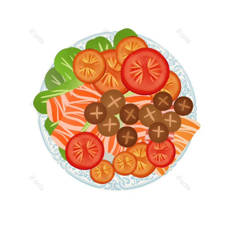 火锅图片,盘子元素,美食PNG,食材免抠素材